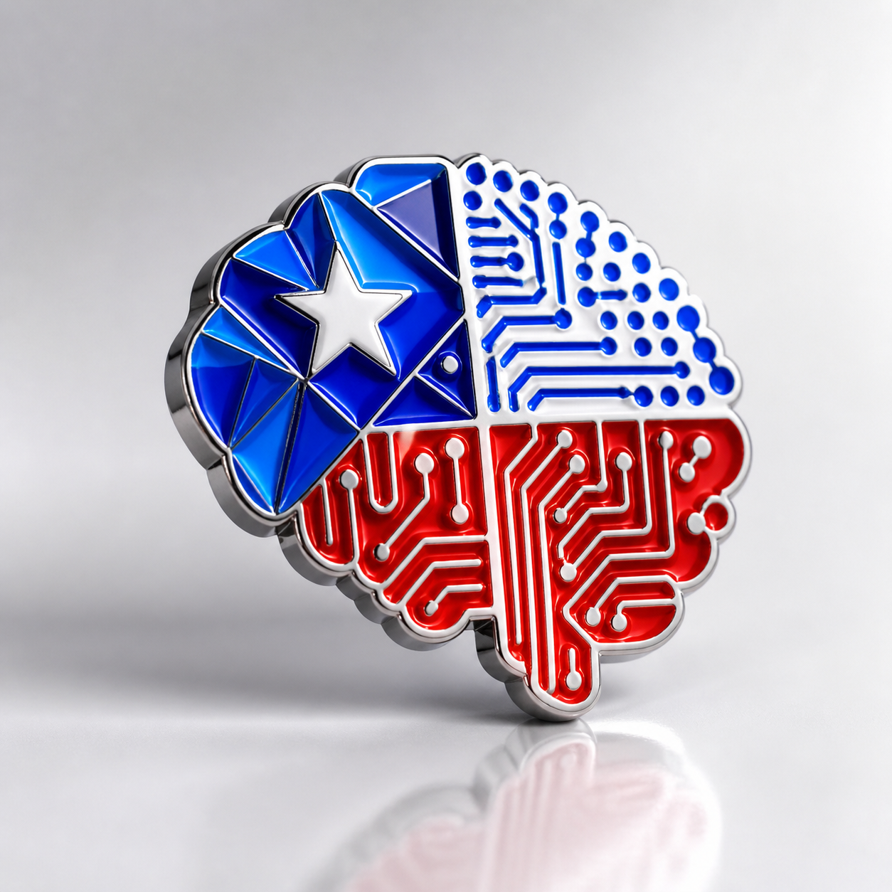 Pin · Cerebro sintético — Lleva el cerebro del partido. Edición Partido Sintético de Chile.